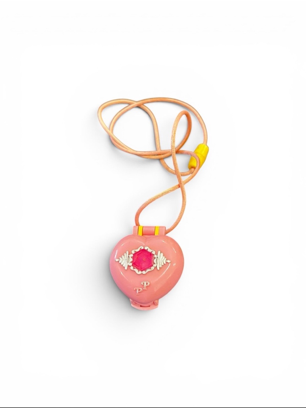 Polly Pocket Pretty Present Locket Pink Heart Necklace 1992 Gem 90s vintage